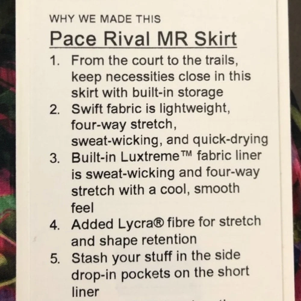 Lululemon Pace Rival Mid-Rise Skirt
Size - 8 - Picture 6 of 6